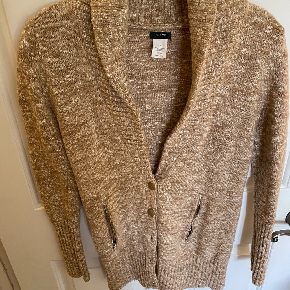 J. Crew Camel 4-Button cardigan